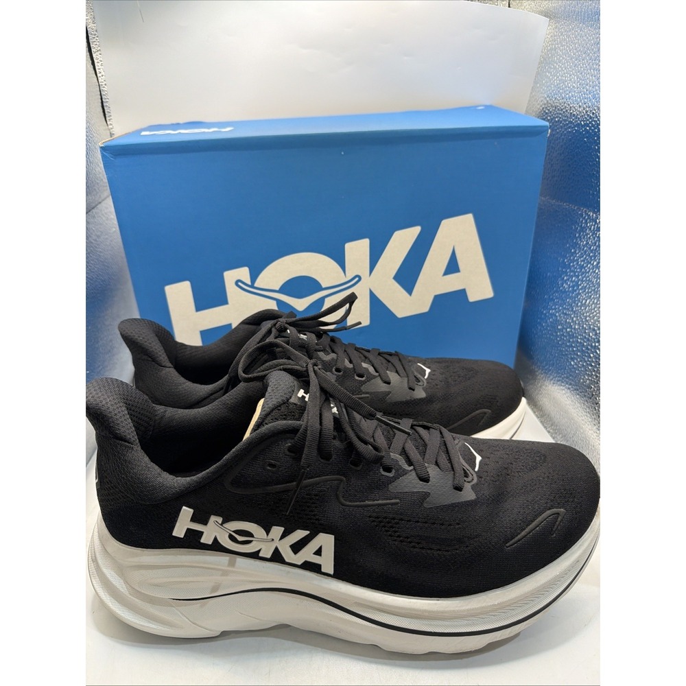 Hoka Clifton 10 Men's Black / White Shoes 1162030-BWHT Size 10D